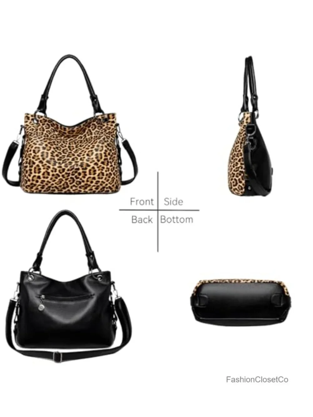 Vegan Leather Hobo Bag for Women Large Faux Leather Tote Shoulder Purse